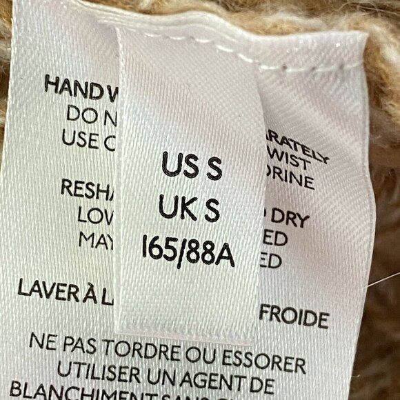 by ANTHROPOLOGIE Honore Ribbed Knit Sweater Long Sleeve V Neck Honey S 82-14 - Picture 16 of 16